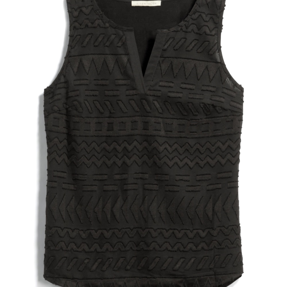 41 HAWTHORN Ezide Textured Print Top